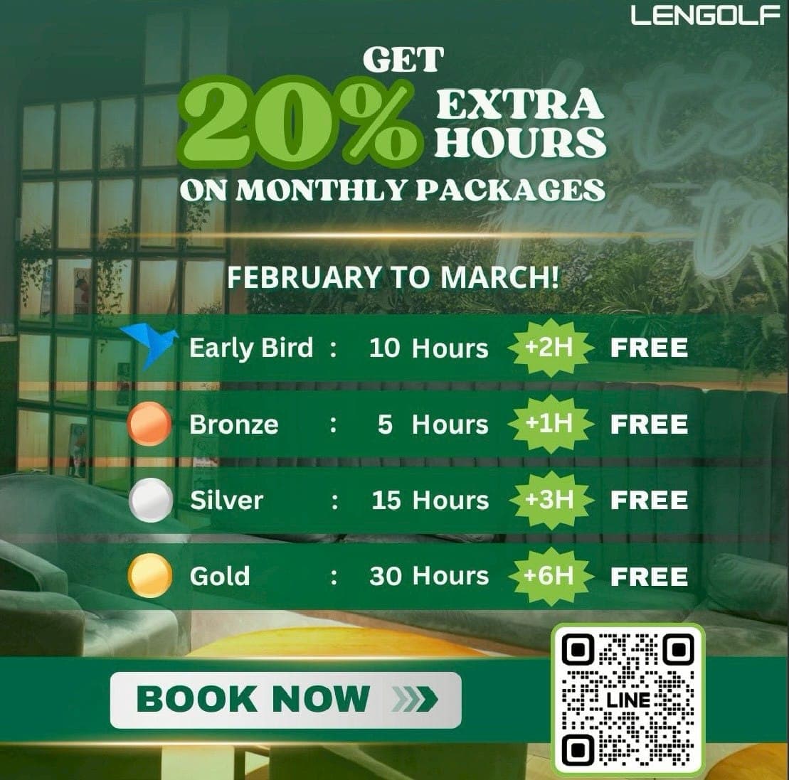 20% extra hours on monthly packages until March